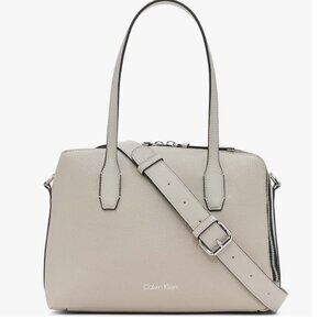 BNWT CALVIN KLEIN BRENDA convertible satchel / adjustable shoulder cherub white